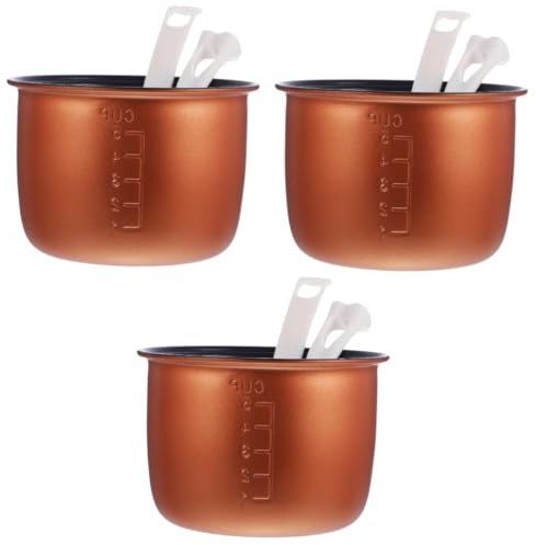 Cabilock 3 Stück Auskleidung für Reiskocher kompatibel family sup easy putz Herdinnentopf Reiskocher mikrowelle multi Nicht -STiCK innere Kochtöpfe herd ersatz versorgung Aluminiumlegierung