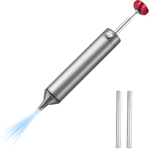 YOUTHLOXUS Aluminum Alloy Solder Sucker, Desoldering Pump Remover with High Temperature Resistant Silicone Nozzle,Strong Suction Powe Solder Remover, Essential Accessory for Professional Welders