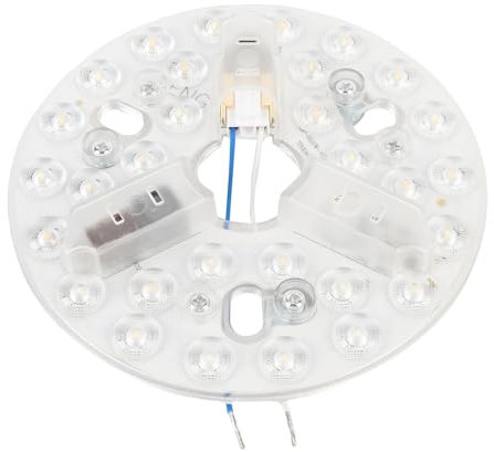 CCYLEZ Kit de Luz de Modernización LED LED de 5.3 Pulgadas para Ventilador de Techo, 15W 3CCT Dimmable Round Ventilador de Luz Reemplazo con Sustrato de Aluminio