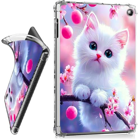 RWUTYTIUL Funda transparente para tablet Amazon Kindle Fire HD 10 y 10 Plus (11ª generación, 2021) de 10.1 pulgadas, carcasa protectora transparente a prueba de golpes, accesorios de TPU ligero, funda
