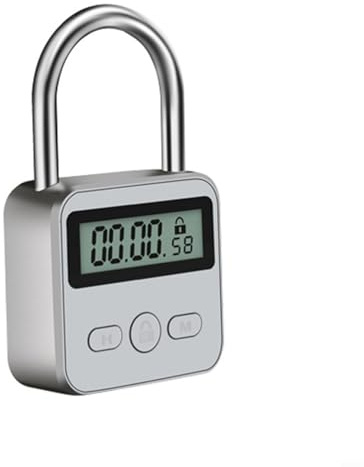 Digitale Zeitschloss, mit LCD-Display Intelligentes Zeitschloss Wiederaufladbares USB-Sicherheits-Vorhängeschloss für Reisen