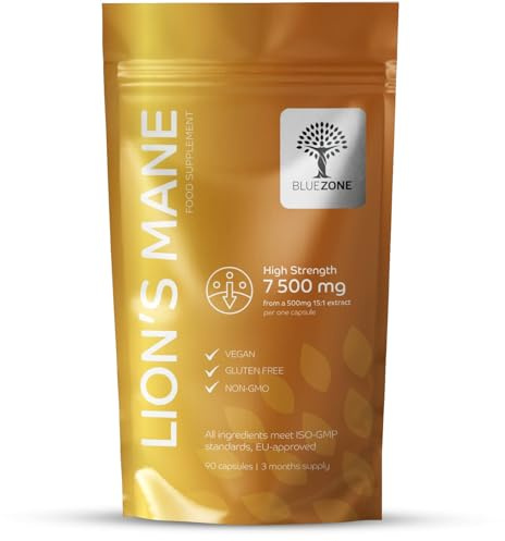 Lion’s Mane 7500mg per Capsule for Clarity, Calm and Cognitive Strength