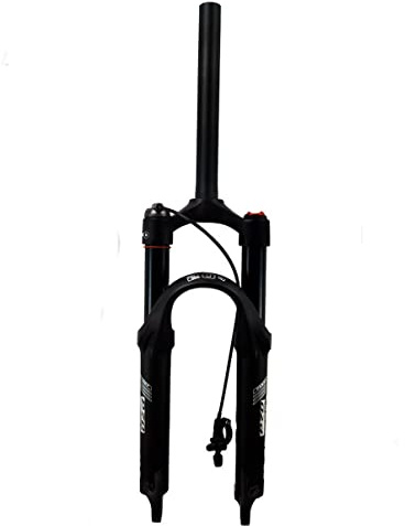 Gerenecic Bike Suspension Fork 20 24 Bike Front Fork 1-1/8 9mm QR Manual Remote Control Bike Accessories Mountain Bike Forks(Wire control,24)