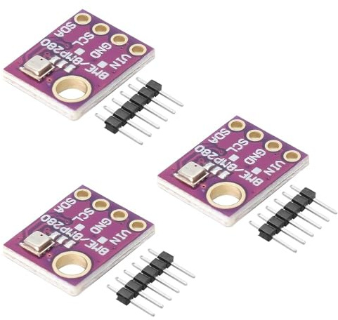 ARCELI BME280 Digitaler 5V Barometrischer Sensor Module, Temperatur- und Feuchtigkeitssensor Modul IIC I2C Druck Temperatur Luftfeuchtigkeit Modul Board kompatibel mit Arduino Raspberry Pi(3 Stück)