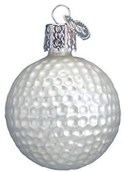 Old World Christmas Ball Golf Lover Gifts Glass Blown Ornaments for Christmas Tree, Standard