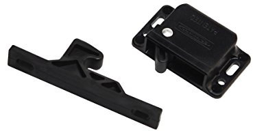 RV Designer H316, Universal Push Latch, 10 lb., Cabinet Hardware , Black