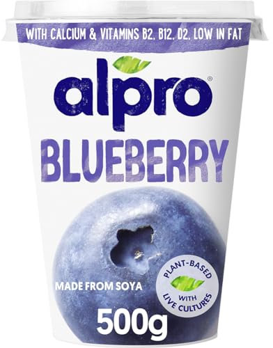 Alpro Blueberry, Plant-Based & Soya Yoghurt Alternative, Vegan & Dairy Free, Big Pot, 500g