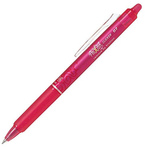 Pilot Frixion Clicker Retractable Erasable Rollerball 0.7 mm Tip - Pink, Single Pen