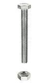 Masidef: Member of the Würth Group DY4080860 4 Bulloni Zincati Testa Esagonale M8x60mm