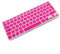System-S Coque de Protection en Silicone AZERTY pour MacBook Pro 13 15 17 iMac MacBook Air 13 Rose