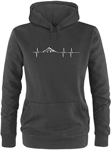 EZYshirt® Skifahren | Berg Frequenz | Snowboard Freestyle Winter Damen Hoodie