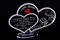 Acryl Schild in Doppelherz Form Liebe Mama, Perfekt zu Muttertag oder Weihnachten, mit Lasergravur, Geschenk, 220 mm x 160 mm (Doppelherz-Schild Liebe Mama)