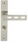 domino Türgriff 78 Drückergarnitur WC - Badezimmer Set | Links & Rechts Türbeschlag für WC/Badezimmertüren | L-Form | Türbeschläge aus Aluminium |Silber Türdrückergarnitur| TRE M9