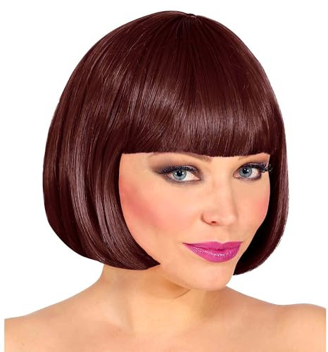 W WIDMANN MILANO Party Fashion - Perücke Lou Lou, Disco, Kurzhaarperücke, Bob, Zubehör für Faschingskostüme