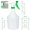 Relaxdays Set de 24 pulverizadores 1 Litro, Boquilla Ajustable, Bote de Spray con Escala, de Plástico, Blanco y Verde