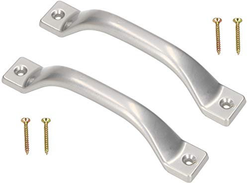 KOTARBAU® 2er Set Möbelgriff 140 mm Silber Küchengriff Schrankgriff Schubladengriff Ladengriff Bogengriff Türgriff für Schubladen Türen