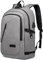 Large Laptop Rucksacks for Men with USB Charging Port 17.3 Inch Travel Laptop Bag Water Resistant Anti Theft Business Work College School Computer Backpack for Men Women Grey-1