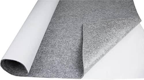 tukan-tex Filz Selbstklebend Soft Filzstoff Meterware 3,0mm Stark (Grau, 200x150cm)