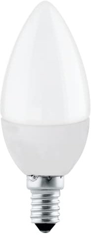 EGLO E14 LED Lampe in Kerzenform, Kerzen Glühbirne 5 Watt (entspricht 25 Watt), 470 Lumen, 4000 K, Leuchtmittel neutralweiß, Glühlampe opal weiß, C37, Ø 3,7 cm