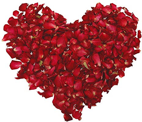 KAIAIWLUO Pétales de Rose Séchées,100 Grammes Naturelles Flurs de Rose Sèches Biodégradables Pétales de Rose Rouge pour Bain de Pieds Spa Confettis Mariages