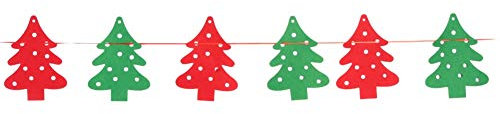 Fröhliche Weihnachts-Wimpelkette, Stoff-Wimpelkette, Weihnachts-Alphabet-Banner, Wimpelketten-Dekorationen, Frohe Weihnachten, Wimpelkette im Freien für Party-Dekoration(Weihnachtsbaum)