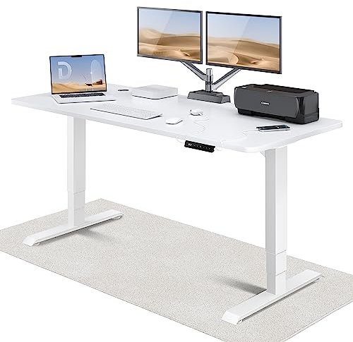 Desktronic HomePro Höhenverstellbarer Schreibtisch 180 × 80 cm – Elektrischer Schreibtisch Mit Zwei Elektrischen Motoren, Touchscreen-Steuerung und Integrierten USB-A- und USB-C-Ladeanschlüssen