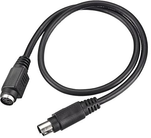 sourcing map PS/2 Mouse and Keyboard Extension Cable 6 Pin 1.64 Feet Male to Female for PC,Black