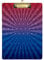 Acryl-Klemmbrett, A4/Briefgröße, Klemmbretter mit niedrigem Profil-Clip für Krankenschwestern, Studenten, Kunst, Büro, 30,5 x 22,9 cm, goldfarbene Klemmleiste, rot und blau, 4. Juli