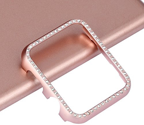 Funda de Aluminio Compatible con Apple Watch Series 7 41mm, Glitter Anti-Caída Carcasa Metalica Protectora Case Diamantes Caso Compatible con Apple iWatch 41mm Cubierta Series 7/8 para Mujer Hombre