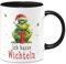 Tassenbrennereich Wichtelgeschenk Tasse Grinch - Ich hasse Wichteln - Anti-Weihnachtstasse lustig mit Grinchmotiv - Kaffeetasse mit Spruch - Schrottwichteln (Schwarz)