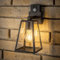 CGC Lighting Außenwandleuchte für den Außenbereich, Aluminium, traditionelle Laterne, LED, IP44, E27 (Schwarz PIR)