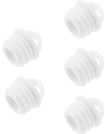 ECSiNG 5Pcs Mop Bucket Drain Plugs Mop Bucket Stopper 22mm Hole Stopper Laundry Drain Plug Tubing End Cap Holes Cover Plugs with Pull Ring, White