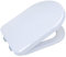 Go Bathrooms D-Shaped Soft Close Toilet Seat, White, Antibacterial Glaze, Easy Clean
