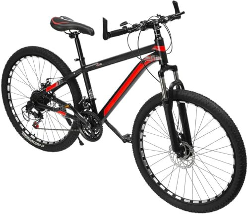 Fahrrad Damenfahrrad Herrenfahrrad Jungenfahrrad Kinder Rad Cityrad Mountainbike Positionierschwungrad Karbonstahlrahmen Mechanische Scheibenbremse Siebenteiliges Rot Blau MTB 26 21-Gang
