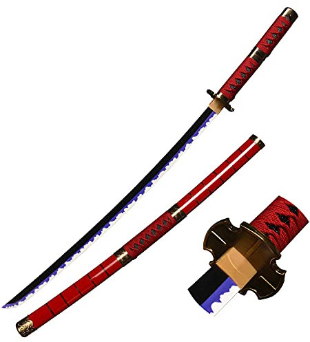 Eroberer Espada de Juego de Roles de Animación de Madera, Espada Samurái de Rollo Nonazoro, Fanáticos de Animación, Kitetsu Cuchillo Rojo
