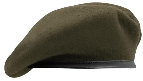 MAYMII·HOME Baskenmütze aus Wolle, Britisches Militär, für Damen und Herren, Armeegrün/Schwarz/Rot, Grün (Army Green), Einheitsgre