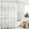 VARHHUXHA Tende da Doccia 180x200 cm, Tenda da Doccia Trasparente con Motivo Fiori PEVA Impermeabile per Vasca Doccia, con 12 Anelli per Tende da Doccia