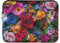 Quilted Laptop Sleeve Vibrant Bouquet Flowers Protective Case with Zipper 15.6 Inch Laptop Case