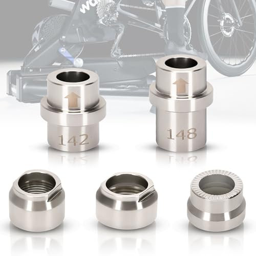 Foinwer KICKR Steckachsen-Adapter-Set, kompatibel mit Wahoo KIKCR Core und KIKCR V4 und neueren Modellen, legierter Edelstahl ist geeignet für WFKICKRTHRUAXLEKIT