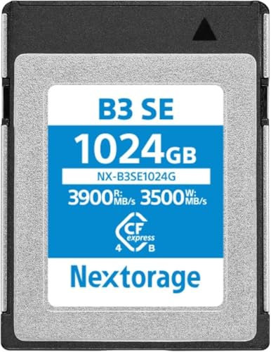 Nextorage Japanese CFexpress 4.0 Type B 1024GB Memory Card Max. Read Speed 3900MB/s Max Write Speed 3500MB/s NX-B3SE1024G CF Express 4.0 typeb Nextorage