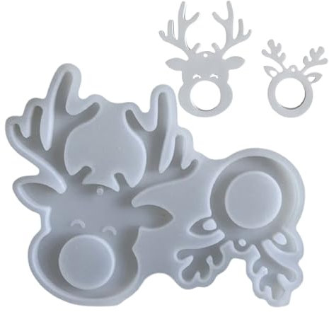 Silikonform Weihnachten Elch, Hirsch Silikonformen Gießformen Weihnachten, Elch Kerzenformen Zum Gießen Hirsch-Harz-Gussform, Anhänger-Herstellungsformen, GießFormen Weihnachts Silikon Rentier
