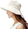 Comhats XXL Sonnenhut Damen Baumwolle SPF 50+ Sonnenschutz Sommerhut mit Nackenschutz für Damen Breite Krempe Outdoor Gartenhut Faltbar 1005_Beige