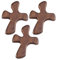 Croci in legno, crocifisso tascabile, set di croci di preghiera, compagno spirituale, e portatile, perfetto per pregare, legno originale, marrone chiaro/scuro, 10 x 8 x 1 cm