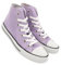 Divadames Womens High Top Lace Up Flat Canvas Pumps Ladies Casual Plain Shoes Size (Lilac, UK Footwear Size System, Adult, Women, Numeric, Medium, 7)