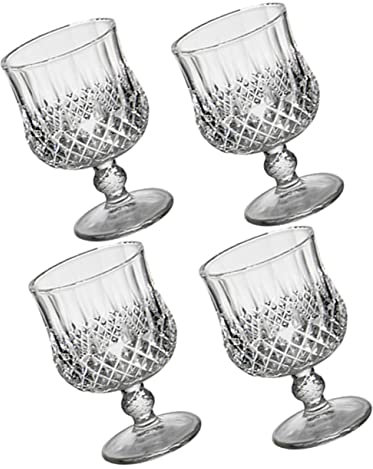 CONGARTENO Cambilleras De Diamantes De 4 Piezas Delicadas Copa De Vinos Cócteles Cóctel Cóctel Copa De Vino De Vidrio En Casa