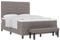 vidaXL Graues Boxspringbett mit Matratze & Bank 80X200 cm Stylischer Stoff für Schlafzimmermöbel Topper Taschenmatratzen Gestell Modern