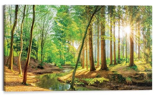REINDERS Wandbild, Sonnenschein im Wald, Hobbyraum, MDF, 70 x 118