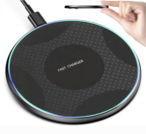 35W Fast Wireless Charger Pad, Wireless Charging Station Compatible with iPhone 16 15 14 13 12 11 XS X XR 8, Compatible with Samsung Galaxy S25 S24 S23 S22 S21 S20 S10 S9 S8 All Qi Phones (Black)