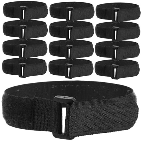 OUNONA Feuerlöscher Befestigungsbänder 20 Stück Robuste Klettgurte 2x30cm Vielseitig Kompatibel Einfache Montage Für Fahrzeug Haus Und Boot Schwarz