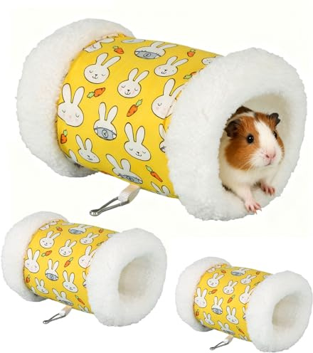 BSITSSS 2 pezzi Tunnel per Conigli, Cuccia per Porcellini D'india, Plush Tubi a Tunnel per Piccoli Animali Criceti Cincillà Gatti Gabbia Topo Accessori